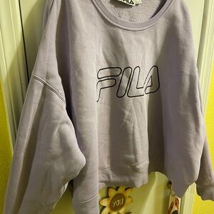 Lavender fila cropped sweatshirt size 5x